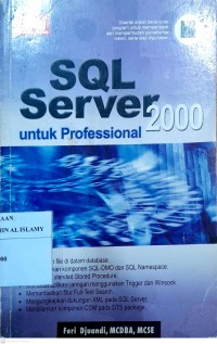 Image of SQL Server 2000 untuk Profesional